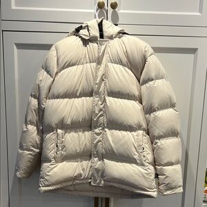 Aritzia Cream Puffer Jacket